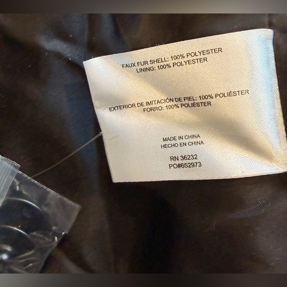 Gallery New York Black Faux Fur Black Jacket Medium - Picture 11 of 15